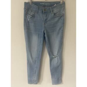 Old Navy Womens Size 8 Rockstar Mid-rise Skinny Jeans Stretch Distressed